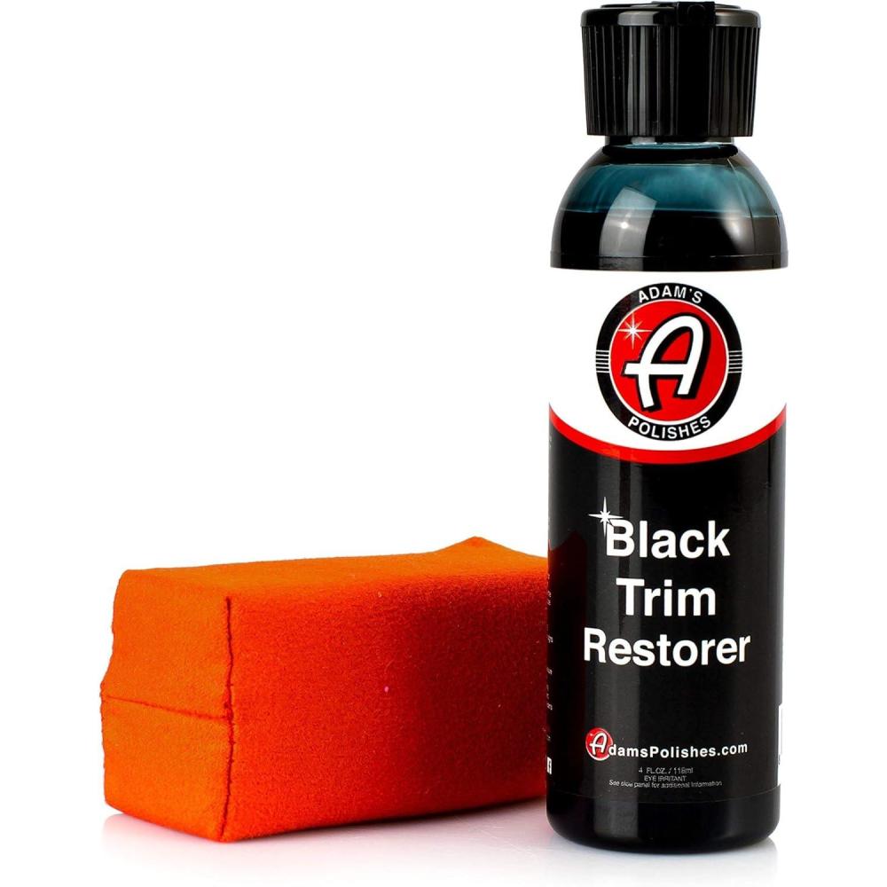 imageAdams Polishes Black Trim Restorer 4 oz with Applicator  Restores Plastic Trim to a Rich Black Color with a Factory New Appearance Lasts Several Months Per Treatment4 fl oz With Applicator