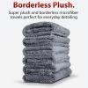 imageAdams Borderless Grey Microfiber Towel 6pk  Premium Ultra Soft Car Detailng Towel Cloths 480gsm  Safe for Car Wash Home Cleaning ampamp Pet Drying Cloths 16 Inch x 16 InchPack of 1