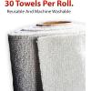 imageAdams Polishes Microfiber Towel Roll  30 Pack TearAway Reusable Towels  12 x 12 1PackTan