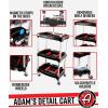 imageAdams Polishes Premium Detail Cart  Car Detailing Cart 3Tiered Shelves 250 Pound Per Shelf Capacity  Heavy Duty Casters Rolling Cart Features Bottle Holders Cutouts ampamp Pegs for OrganizationStandard Detailing Cart