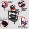 imageAdams Polishes Premium Detail Cart  Car Detailing Cart 3Tiered Shelves 250 Pound Per Shelf Capacity  Heavy Duty Casters Rolling Cart Features Bottle Holders Cutouts ampamp Pegs for OrganizationPremium Detailing Cart