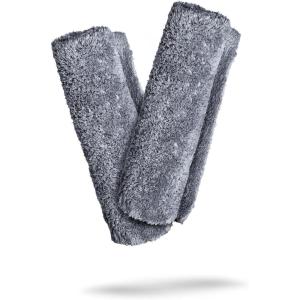 imageAdams Borderless Grey Microfiber Towel 6pk  Premium Ultra Soft Car Detailng Towel Cloths 480gsm  Safe for Car Wash Home Cleaning ampamp Pet Drying Cloths 16 Inch x 16 InchPack of 2