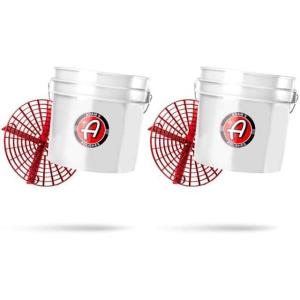 imageAdams Polishes Car Wash Bucket 5 Gallon Bucket  Grit Guard  Gamma Seal Lid Perfect Car Tool for Washing ampamp Garage Storage Stores Car Wash Soap Foam Cannon Foam Gun Microfiber Towels ampamp More35 Gallon Bucket  Grit Guard 2 Pack