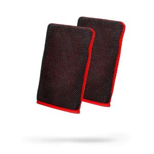 imageAdams Polishes Clay Mitt  Medium Grade Clay Bar Infused Mitt  Car Detailing Glove Quickly Removes Debris from Your Paint Glass Wheels ampamp MoreRed  2pk