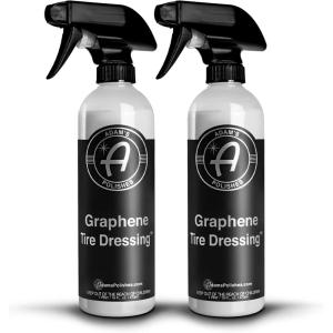 imageAdams Polishes Graphene Tire Dressing  Deep Black Finish WGraphene Non Greasy Car Detailing  Use WTire Applicator After Tire Cleaner ampamp Wheel Cleaner  Ceramic Coating Like Tire Protection 16oz16 fl oz 2 Pack