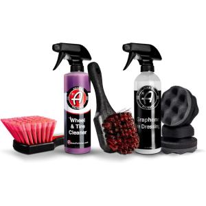 imageAdams Polishes Graphene Tire Dressing  Deep Black Finish WGraphene Non Greasy Car Detailing  Use WTire Applicator After Tire Cleaner ampamp Wheel Cleaner  Ceramic Coating Like Tire Protection 16ozComplete Kit