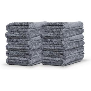 imageAdams Polishes Lite Borderless Grey Microfiber Towel 12 Pack  Car Detailing Towel12 Pack