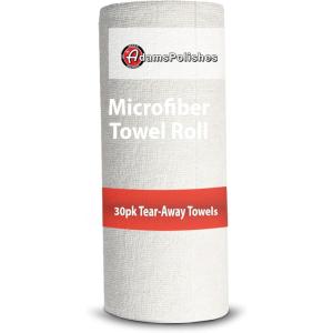 imageAdams Polishes Microfiber Towel Roll  30 Pack TearAway Reusable Towels  12 x 12 1PackTan