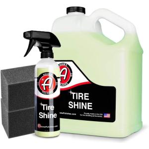 imageAdams Polishes Tire Shine Combo  Spray Tire Dressing W SiO2 For Non Greasy Car Detailing  Use WTire Applicator After Tire Cleaner ampamp Wheel Cleaner  Gives A Ceramic Coating Car WaxRefill Kit