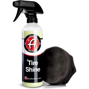 imageAdams Polishes Tire Shine Combo  Spray Tire Dressing W SiO2 For Non Greasy Car Detailing  Use WTire Applicator After Tire Cleaner ampamp Wheel Cleaner  Gives A Ceramic Coating Car WaxCombo