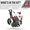 imageAdams Pro Series Electric Pressure Washer 20 Complete Kit  Professional Powerful Detailing Car Washing Pressure Sprayer Includes Snub Nose Wall Mount ampamp Pressure Washer Tips  1200 PSI 176 GPMStandard 30  Kit