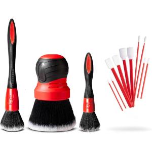imageAdams Interior Detailing Brush Kit 4Item Premium Autotmotive Cleaning Brushes for Removing Dust Dirt ampamp Hair from Your Cars Interior Surfaces Including Seats Air Vents Steering Wheel Etc