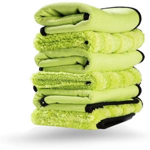 imageAdams Polishes Microfiber Glass Cleaning Towel  Two Sided Streak Free Glass Cleaning Towel  Soft Satin Stitched Edges 540 GSM 2 Pack6 Pack