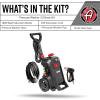 imageAdams Pro Series Electric Pressure Washer 20  Professional Powerful Detailing Car Washing Pressure Sprayer That Includes Snub Nose Wall Mount ampamp Pressure Washer Tips  1200 PSI ampamp 176 Operating GPMStandard 30