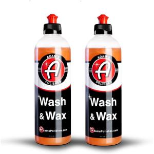imageAdams Wash ampamp Wax 2Pack  Car Wash Soap Infused with Pure Carnauba Car Wax Polymers  Car Cleaning Formula WPaint Protection  Use in 5 Gallon Bucket Foam Cannon Foam Gun ampamp Car Detailing Brush Kit  RV Boat Marine Vehicle Wash