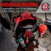 imageAdams Double Complete Premium Detailing Bucket  Car Wash Bucket with Grit Guard Seat Pad Organization Rack Drain Plug 2 Locking Wheels  Innovative Detail 5 Gallon Bucket Kit SystemDouble Bucket