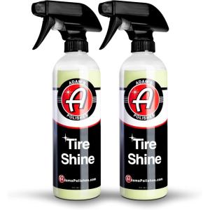 imageAdams Polishes Tire Shine 2Pack  Easy to Use Spray Tire Dressing W SiO2 for Glossy Wet Tire Look wNo Sling  Works on Rubber Vinyl amp Plastic  USA Made