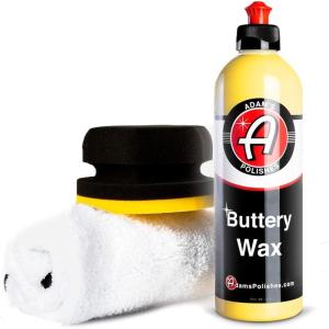 imageAdams Buttery Car Wax Kit  Pure Carnauba Wax For Car Detailing Liquid Wet Wax After Car Wash For Shine Gloss amp Paint Protection  Use W Car Cleaning Kit On Car Boat RV amp MotorcycleWax Kit